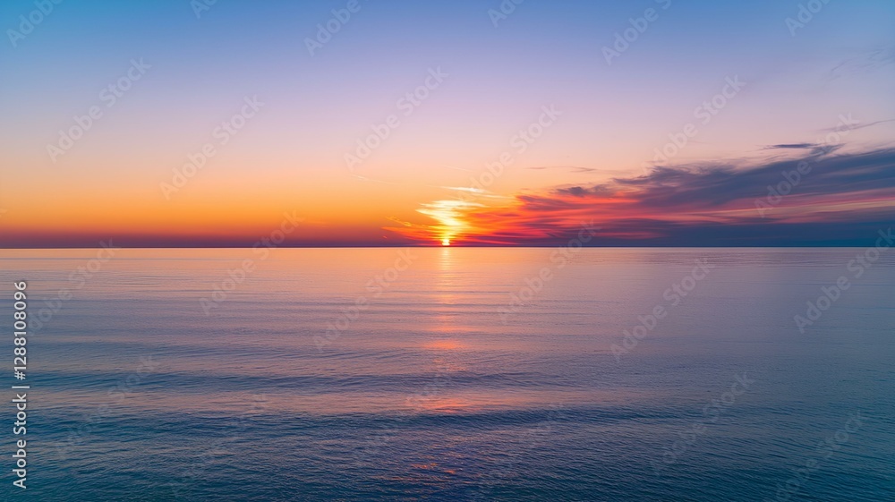 Naklejka premium sunset over the sea