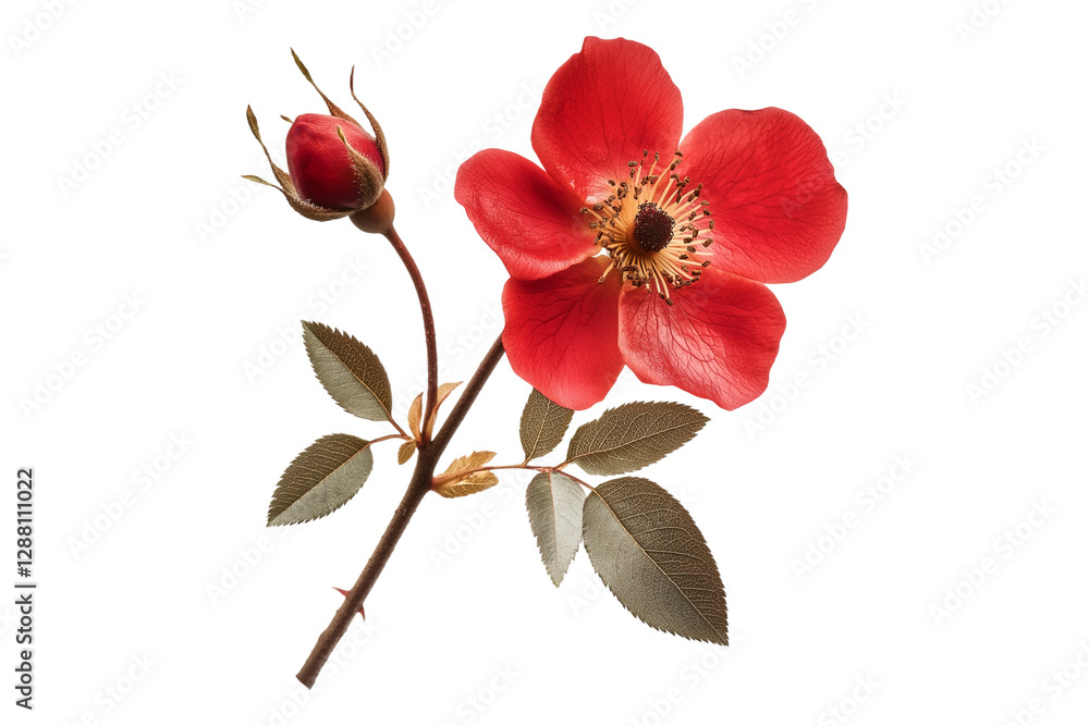 Rose Hip isolated on white background, full depth of field Rose Hip isolated on white background, full depth of field