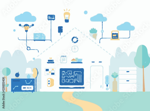 Internet of Things Smart Home Devices Concept