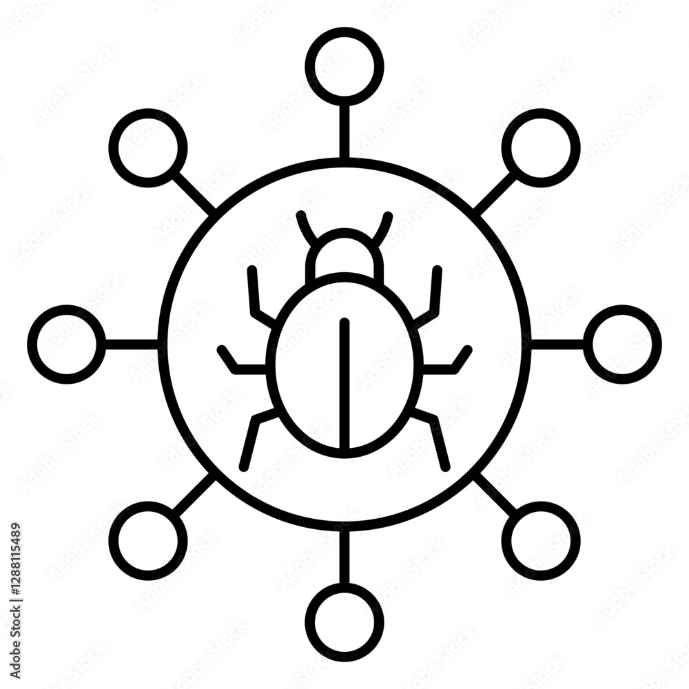 Perfect design icon of bug