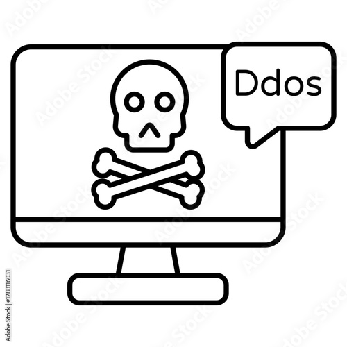 Modern design icon of malware