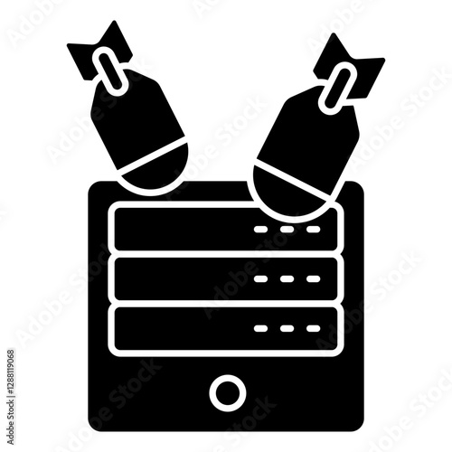 A beautiful design icon of ddos attack