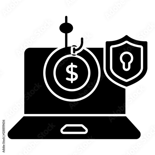 Premium design icon of phishing money