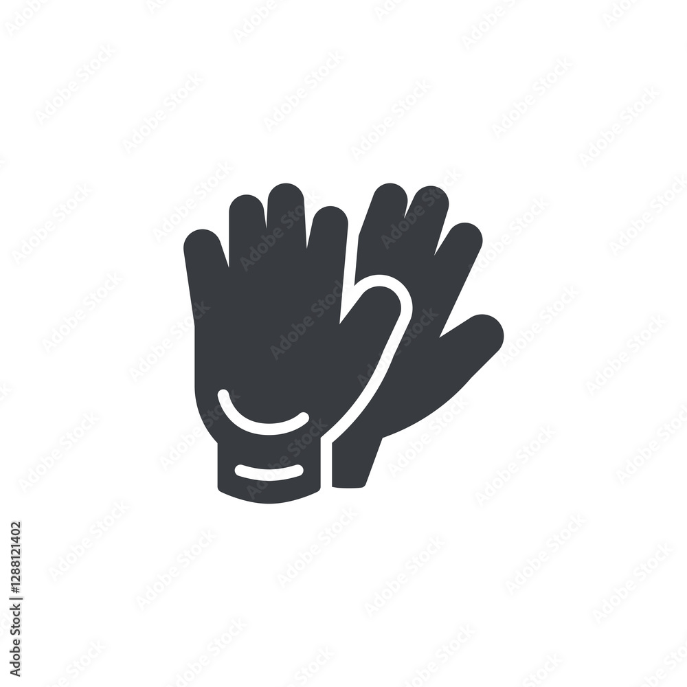 A pair of gloves vector icon A pair of gloves vector icon