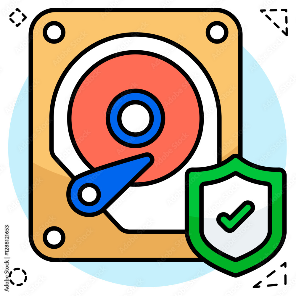 Modern design icon of secure floppy disk Modern design icon of secure floppy disk