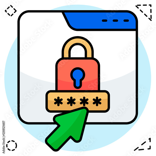 Premium design icon of web password