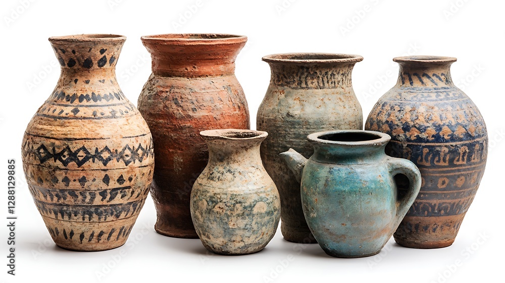 Antique Clay Pots Displayed Antique Clay Pots Displayed
