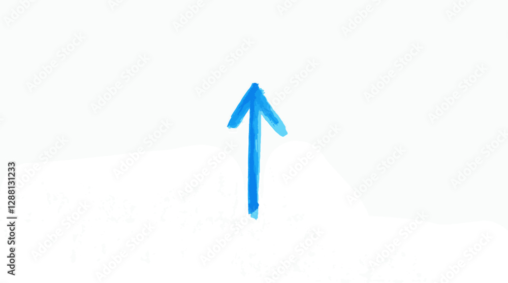 Fototapeta premium Vectorifz Blue hand drawn arrow