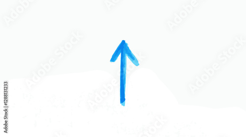 Vectorifz Blue hand drawn arrow