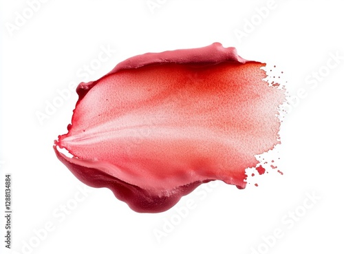 The template features a red, hand-drawn, abstract wave in watercolor painting style on a white background with an Asian or Japanese influence, available as a png photo