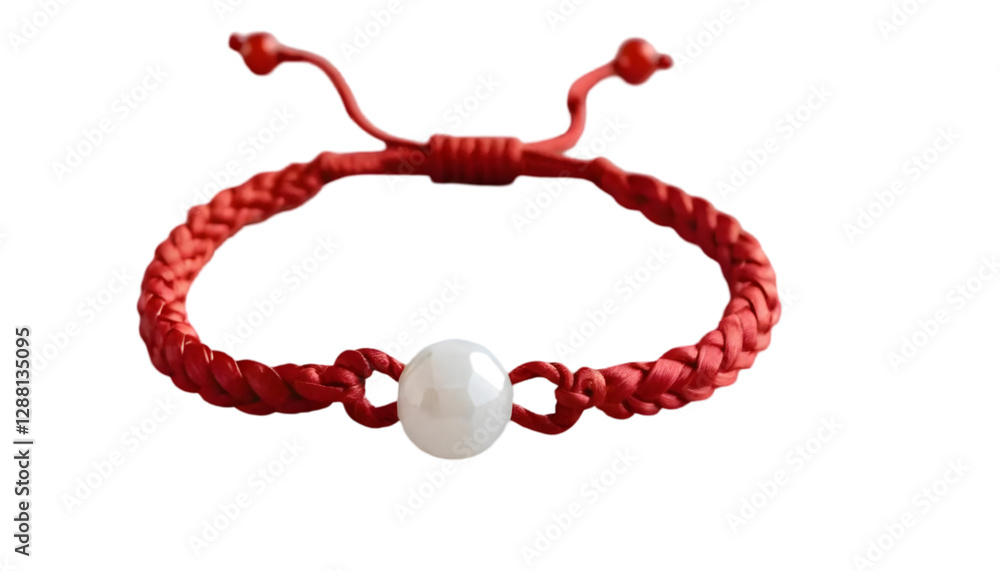 Red beaded necklace with elegant and shiny beads Red beaded necklace with elegant and shiny beads