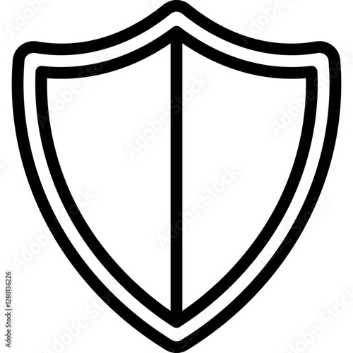 Shield Half Shadow Icon