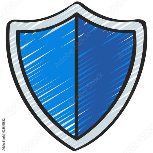 Shield Half Shadow Icon
