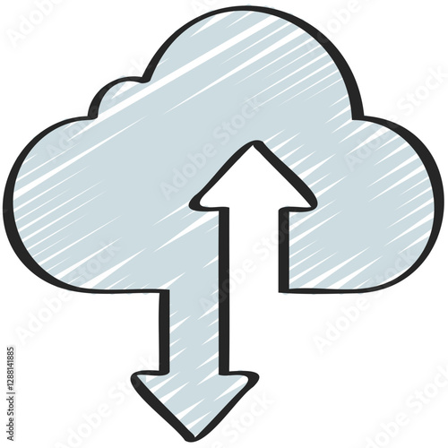 Upload Download Cloud Icon