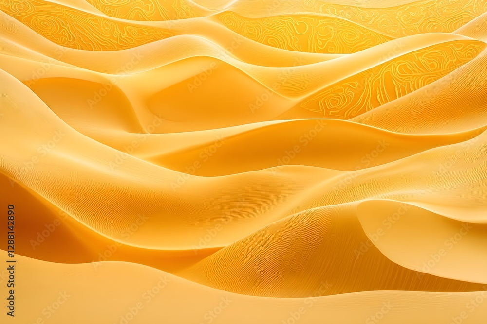 Obraz premium Majestic Sand Dunes Basking in the Golden Glow of the Rising Sun in the Saharan Desert Landscape