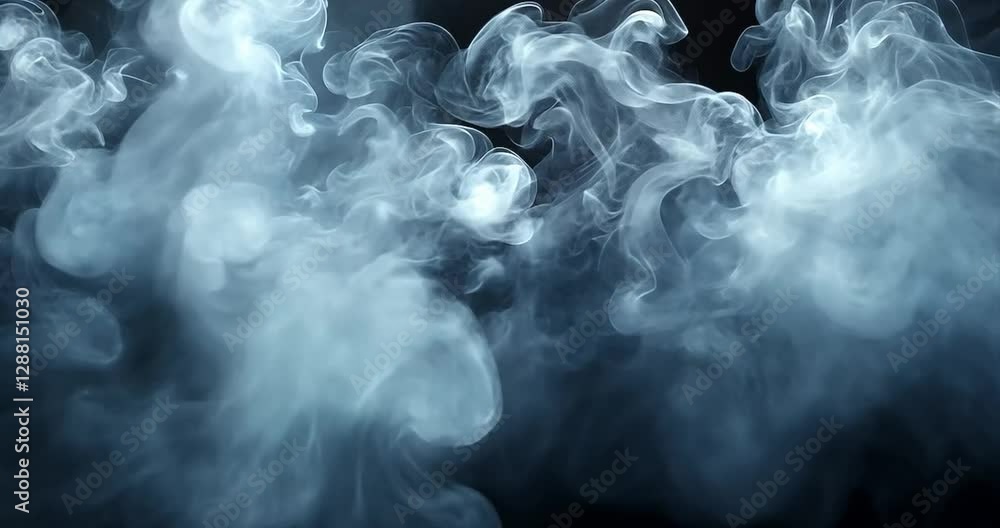 Abstract smoke patterns on black background, visual effect for design or display, stock image Abstract smoke patterns on black background, visual effect for design or display, stock image