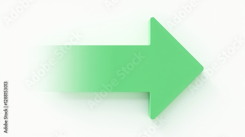 Abstract green arrow for icon