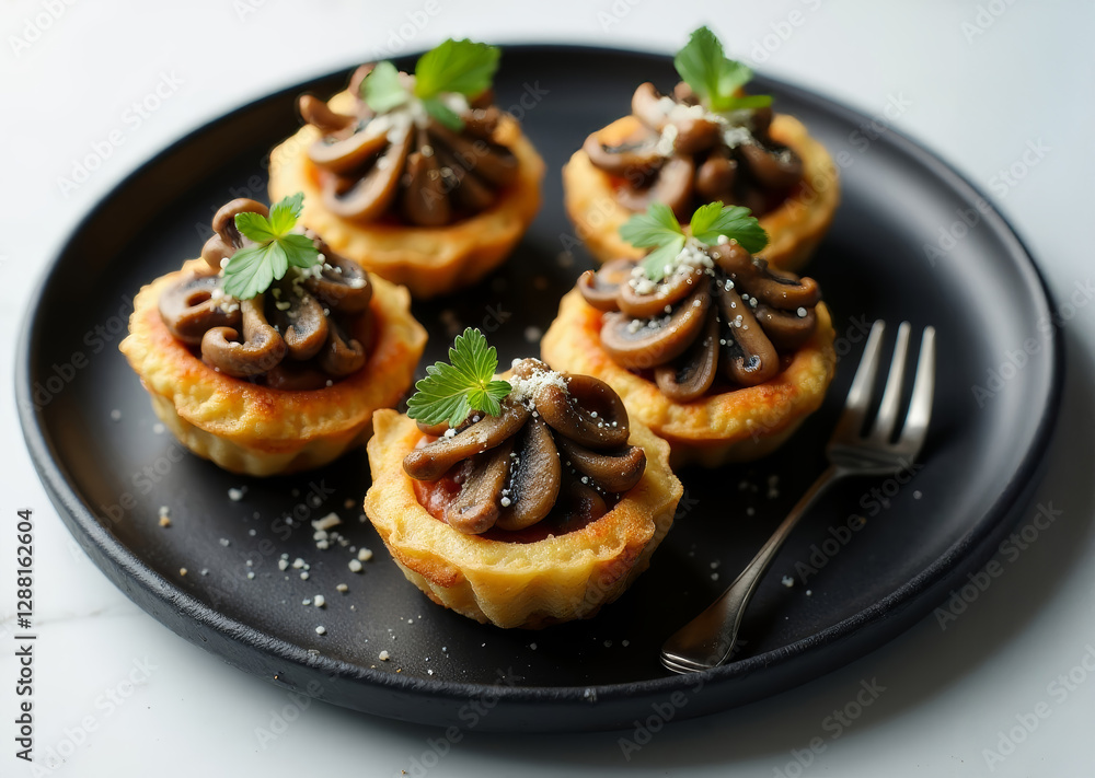 Gourmet Mushroom Tartlets, Delicious Appetizer Recipe Gourmet Mushroom Tartlets, Delicious Appetizer Recipe