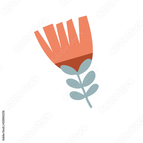 pastel bold Flower in modern minimal style