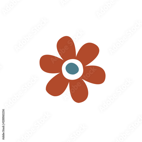 pastel bold Flower in modern minimal style