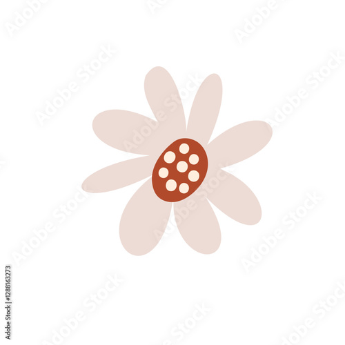 pastel bold Flower in modern minimal style