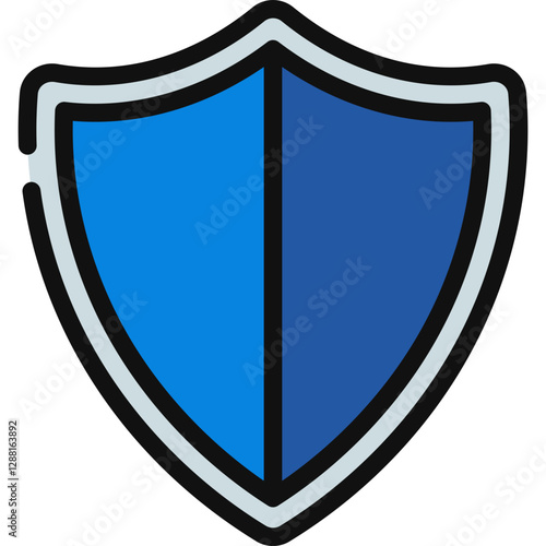 Shield Half Shadow Icon