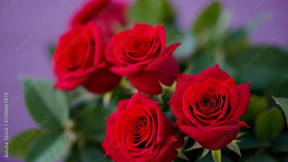 Stunning display of fresh red roses arranged artistically, surrounded by rich green foliage. Perfect for celebrating love or enhancing home decor with nature's beauty Stunning display of fresh red roses arranged artistically, surrounded by rich green foliage. Perfect for celebrating love or enhancing home decor with nature's beauty