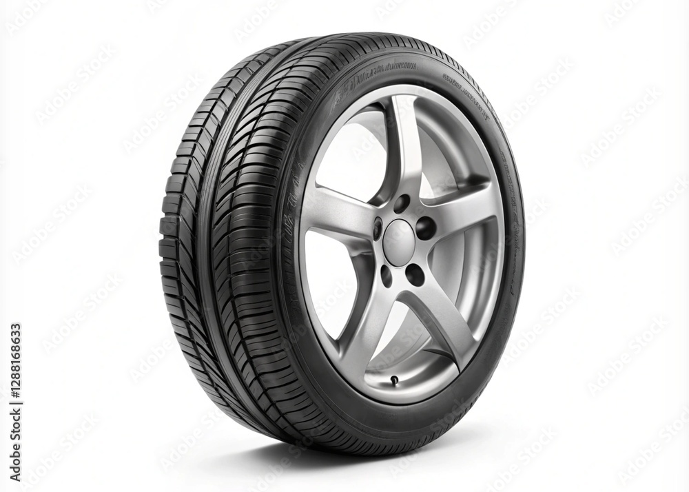 Obraz premium Tire Car Vehicle Wheel On A White Background