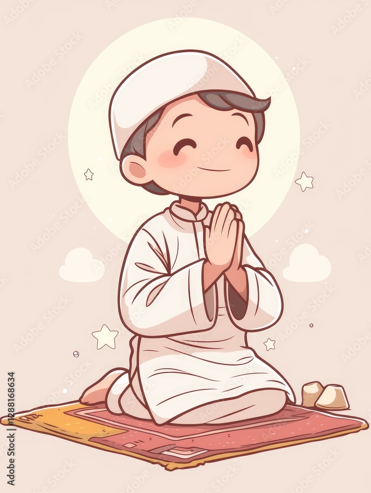 A praying child expressing himself with hands joined in prayer A praying child expressing himself with hands joined in prayer