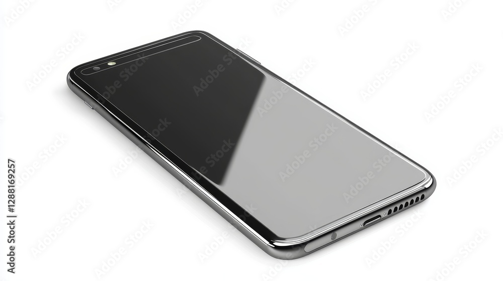 Smartphone with blank transparent screen and background- PNG format. Smartphone with blank transparent screen and background- PNG format.