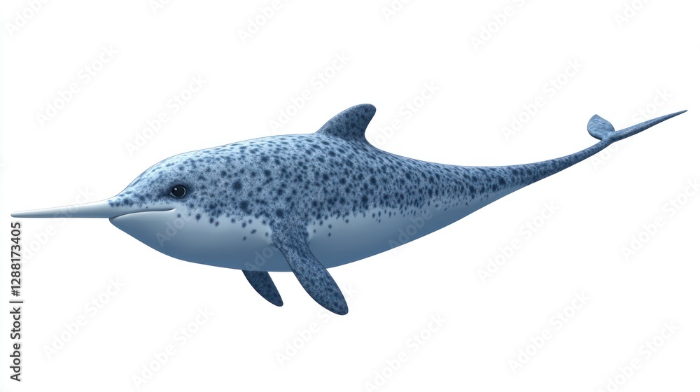 Adorable Spotted Dolphin Digital Rendering Adorable Spotted Dolphin Digital Rendering