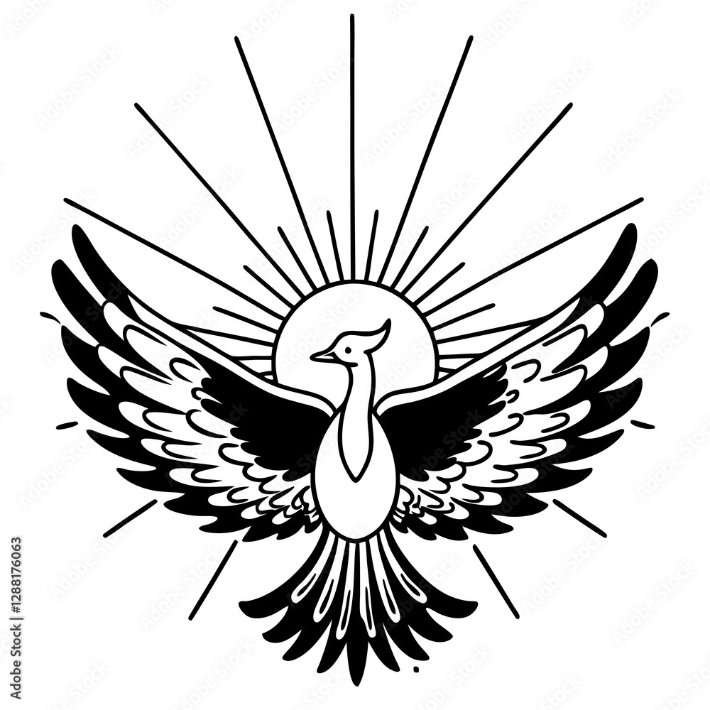 Obraz premium vector illustration of a bird