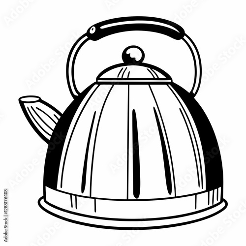 tea kettle vector illustration