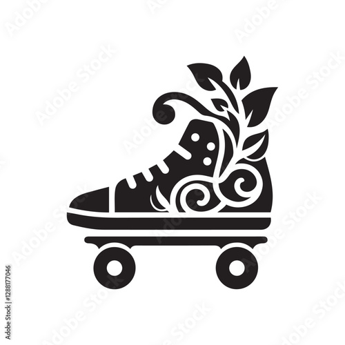 Creative Skating Shoes Icon Vector Art | Sports & Activity Illustration