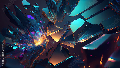 割れたガラスのテクスチャー壁紙素材5