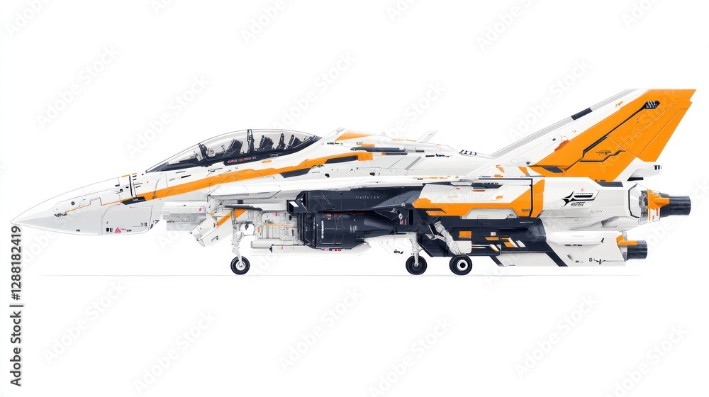 Fototapeta premium Futuristic Fighter Jet: A Masterpiece of Design