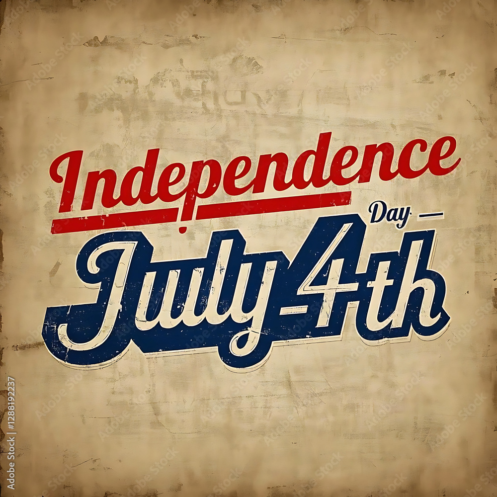 Obraz premium Golden 4th of July Celebration Graphic with Fireworks, Happy Independence Day, 4th of July Celebration, American Celebration Design
