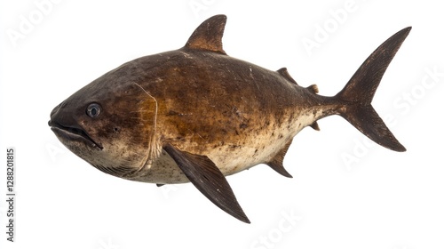 Close-up of a  Helicoprion, an extinct shark with a unique spiral tooth whorl