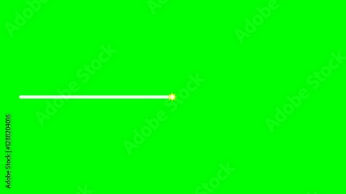 animated loading progress bar of a sun in a green screen background