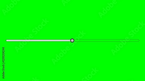 Animation of loading progress bar with design of a car tire in green screen background