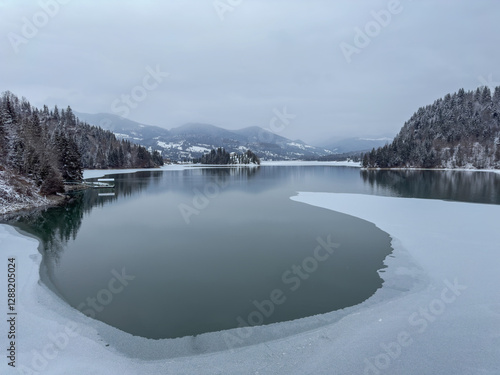 lake Colibita in Transylvania 