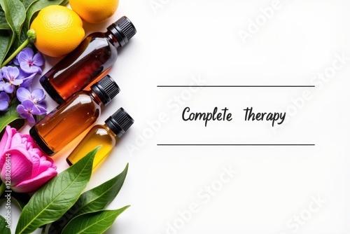 Wallpaper Mural A Serene Collection of Essential Oils and Natural Ingredients for Complete Therapy and Aromatherapy Wellness with Floral and Citrus Accents Torontodigital.ca