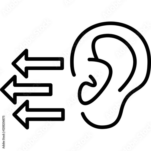 Ear Icon Vector Element