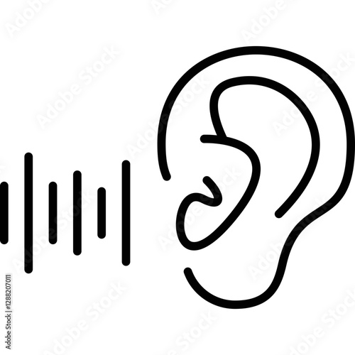 Ear Icon Vector Element