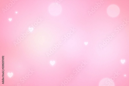 bunch of pink and white hearts floating in the air