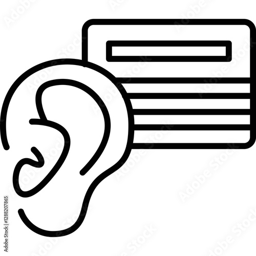 Ear Icon Vector Element