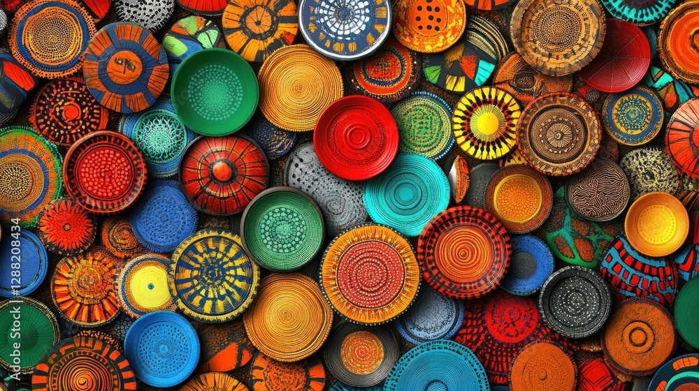 Vibrant Hand-painted Plates: A Kaleidoscope of Colors and Patterns Vibrant Hand-painted Plates: A Kaleidoscope of Colors and Patterns