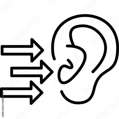 Ear Icon Vector Element