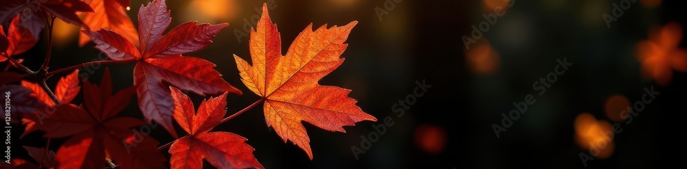 Intricate autumn leaf details, glossy golden highlights against black , black, glowing Intricate autumn leaf details, glossy golden highlights against black , black, glowing