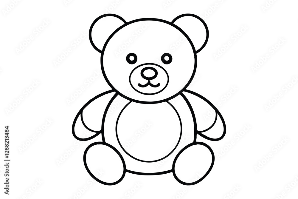 Teddy bear line art vector illustration Teddy bear line art vector illustration